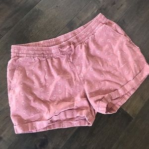 Old navy pull on linen blend pink rose shorts
